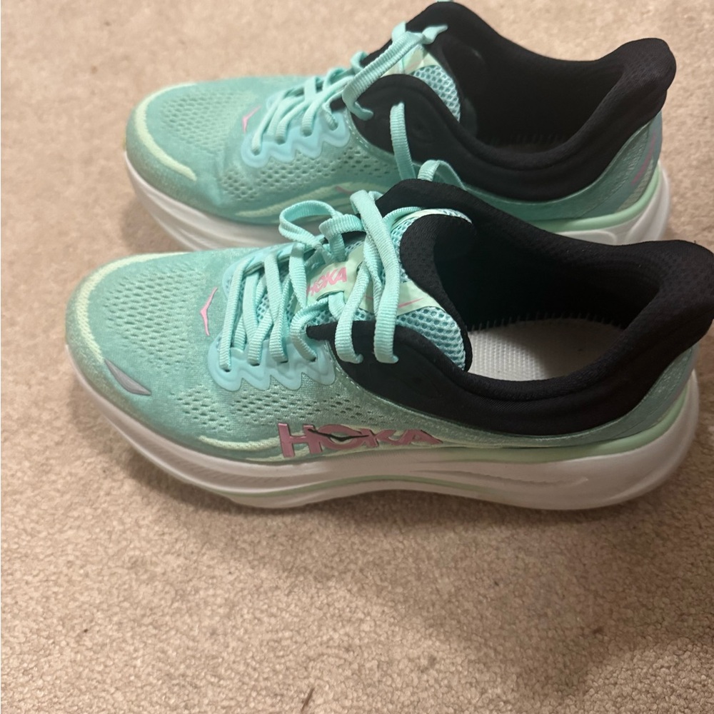 Hoka Women's Aqua and Black Athletic Shoes